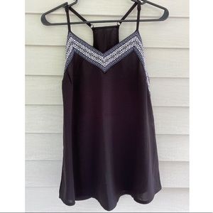 Black, white and blue tank top